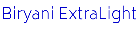 Biryani ExtraLight 字体